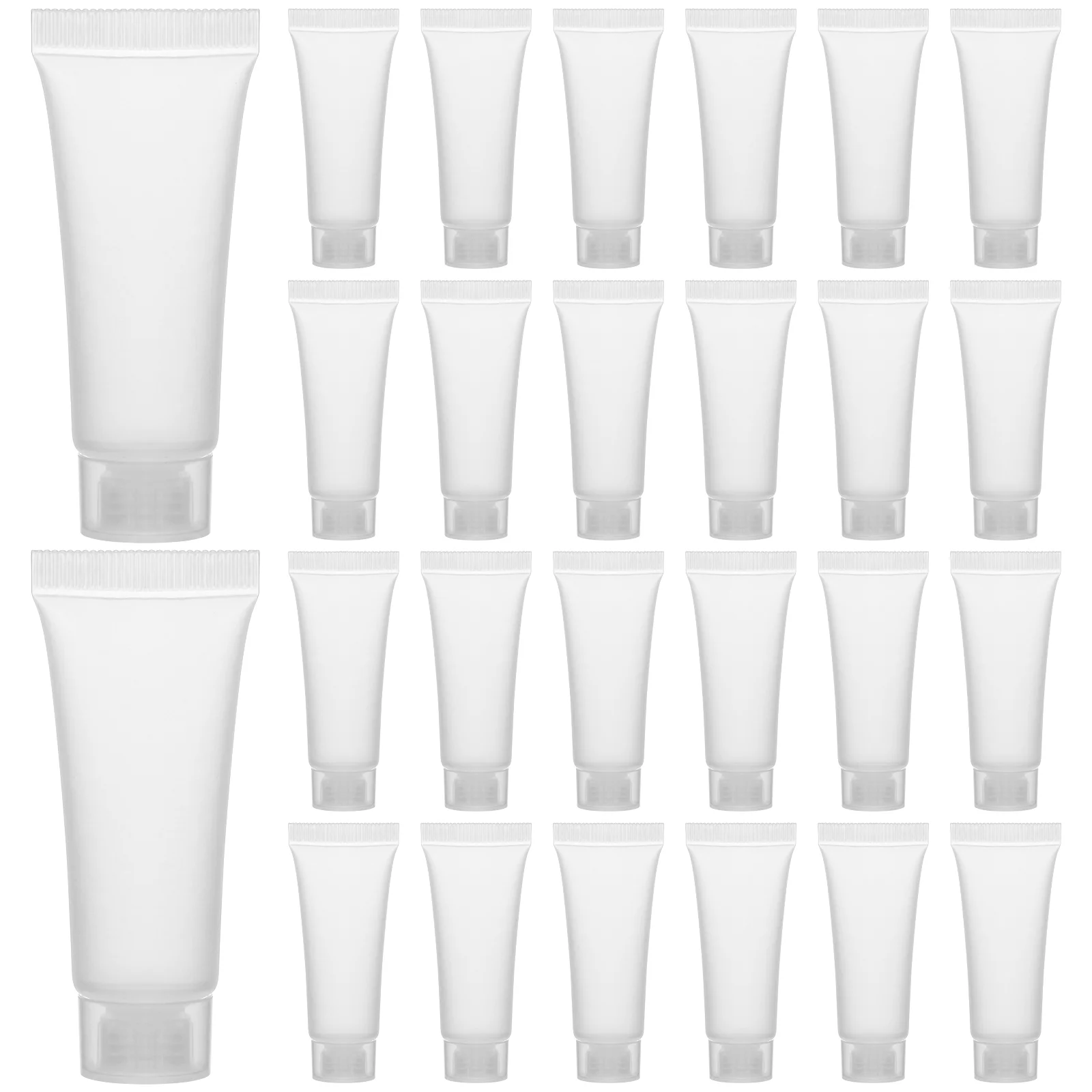 

50 Pcs Mini Water Dispenser Bottles for Face Wash Refillable Lotion Lip Gloss Travel Shampoo