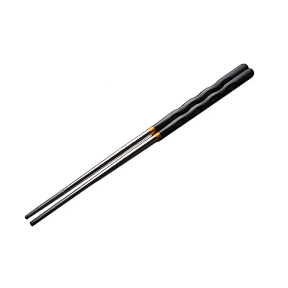 Chopsticks Stylish Stainless Steel Anti-skid Hotel Restaurant Home Cutlery Gift