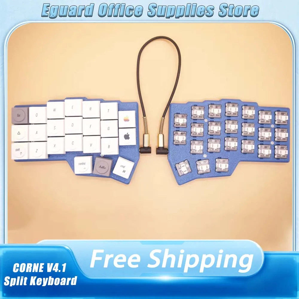 

CORNE V4.1 Split Keyboard RGB Hotswappable Suppot QMK VIAL With TRRS Cable Customize Split Keyboard PC Gamer Accessories Win Mac