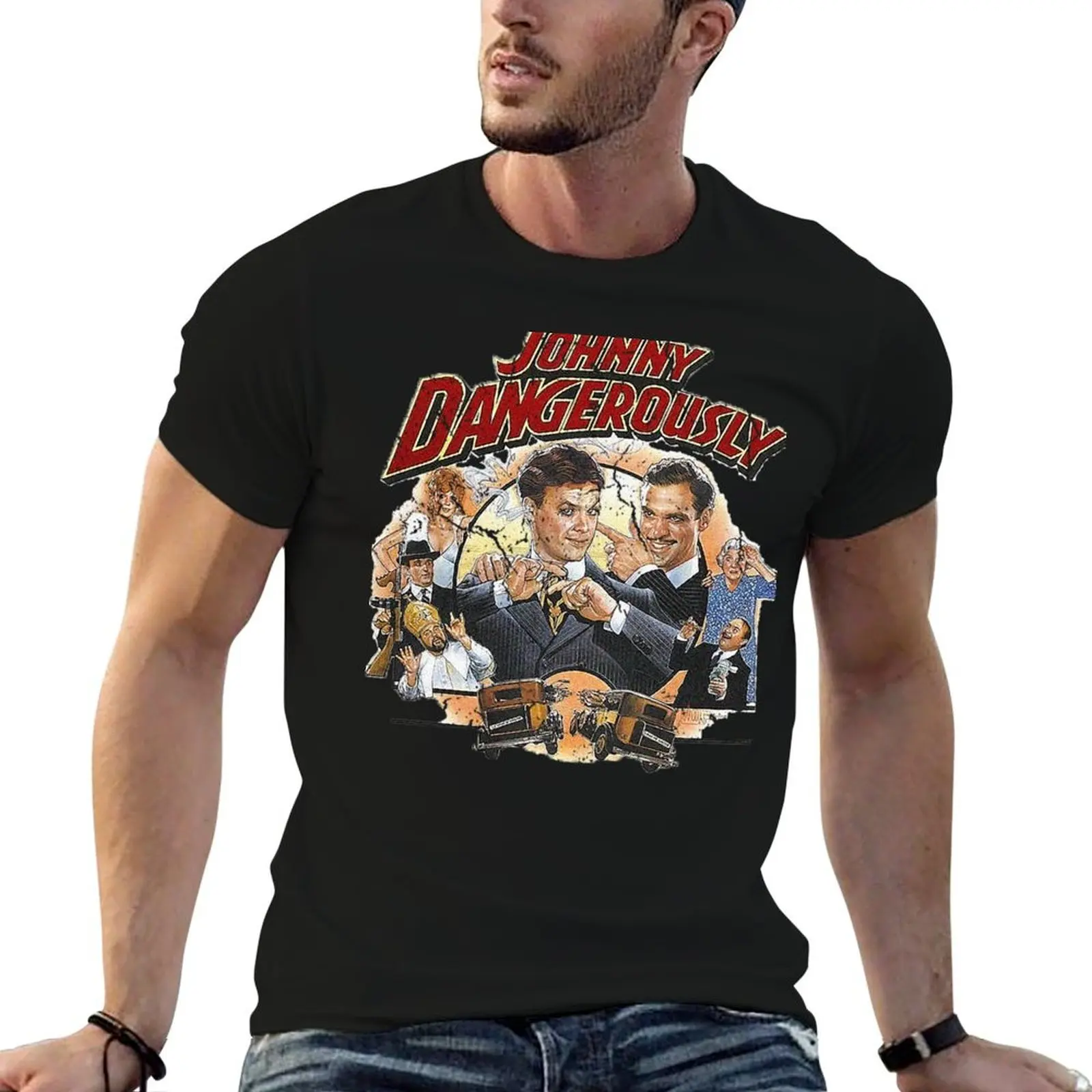 Johnny Dangerously T-Shirt funny t shirts dark humor essential t shirt cotton t shirt man T-shirt