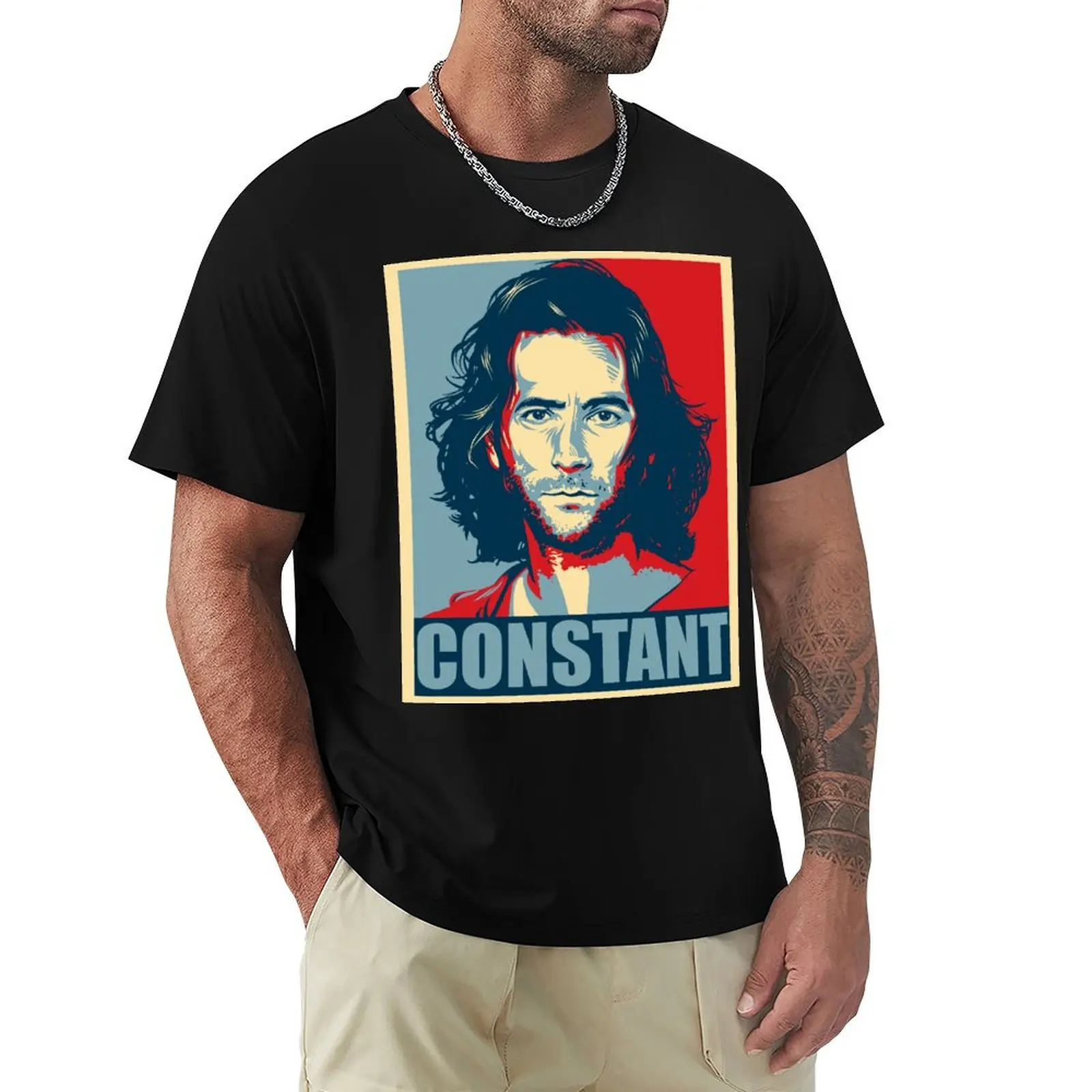 Desmond Hume from Lost - Shepard Fairy Poster Style T-Shirt Outdoor Sports Lightweight Tee