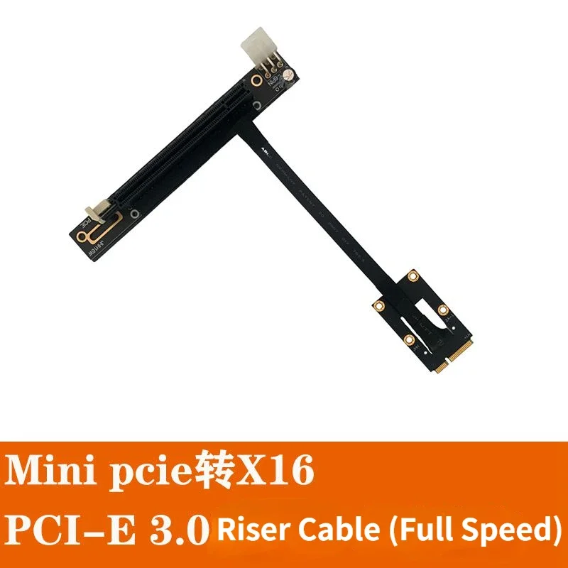 Hot Sale Mini PCIe To PCI-E 3.0 X16 Adapter Cable External Graphics Card mPCIe To 16x Riser Card Stable 4P 6P Power Mining Cable