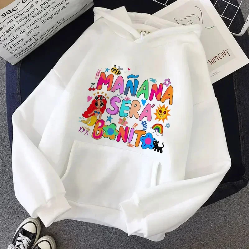 Manana Sera Bonito Hoodie Karol G Manana Sera Bonito Hoodie Tomorrow Will Be Nice Graphic T Shirts Women Bichota Warm Sweatshirt