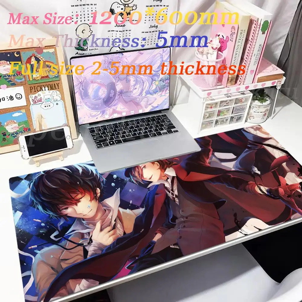 Gaming Durable Desktop Pad Mouse Pad Non-Slip New products Rubber Gamer keyboard Edge Bungo Stray Dogs Fashion locking Mousemat