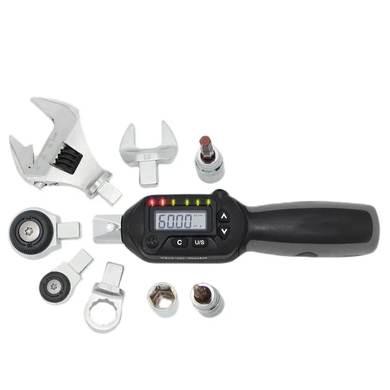 Portable 220vDigital Display Torque Wrench Electronic High Precision Replaceable Movable Open Oral Kg Adjustable