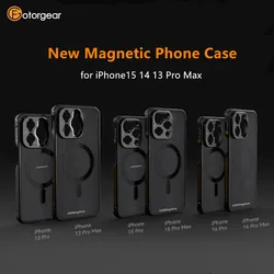 Fotorgear Magnetic Phone Case Metal for iPhone15 14 13 Pro Max for T mount Lens for 67mm 58mm Filter Adapter Ring