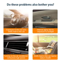 SEAMETAL Car Sun Shade Side Window Curtain Front Rear Window Sunshade Summer UV Blocking Suction Cup Car Sun Protection Curtains 4