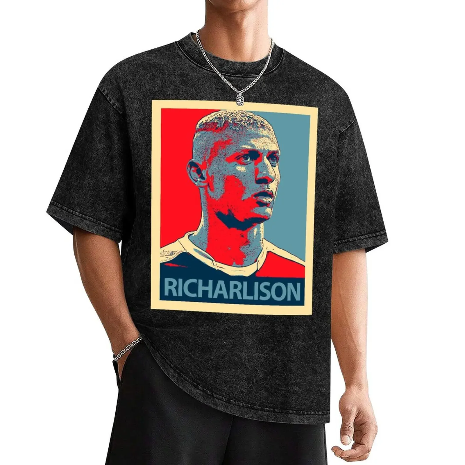 richarlison T-Shirt sweat blanks aesthetic clothes oversized graphic tee t shirts for men graphic