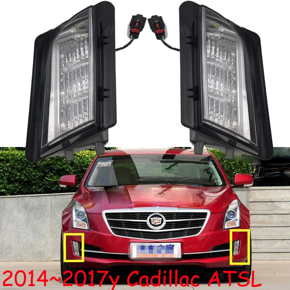 

1pcs car accessories bumper headlight for Cadillac ATSL daytime light 2014~2017y LED for Cadillac headlamp Fog light