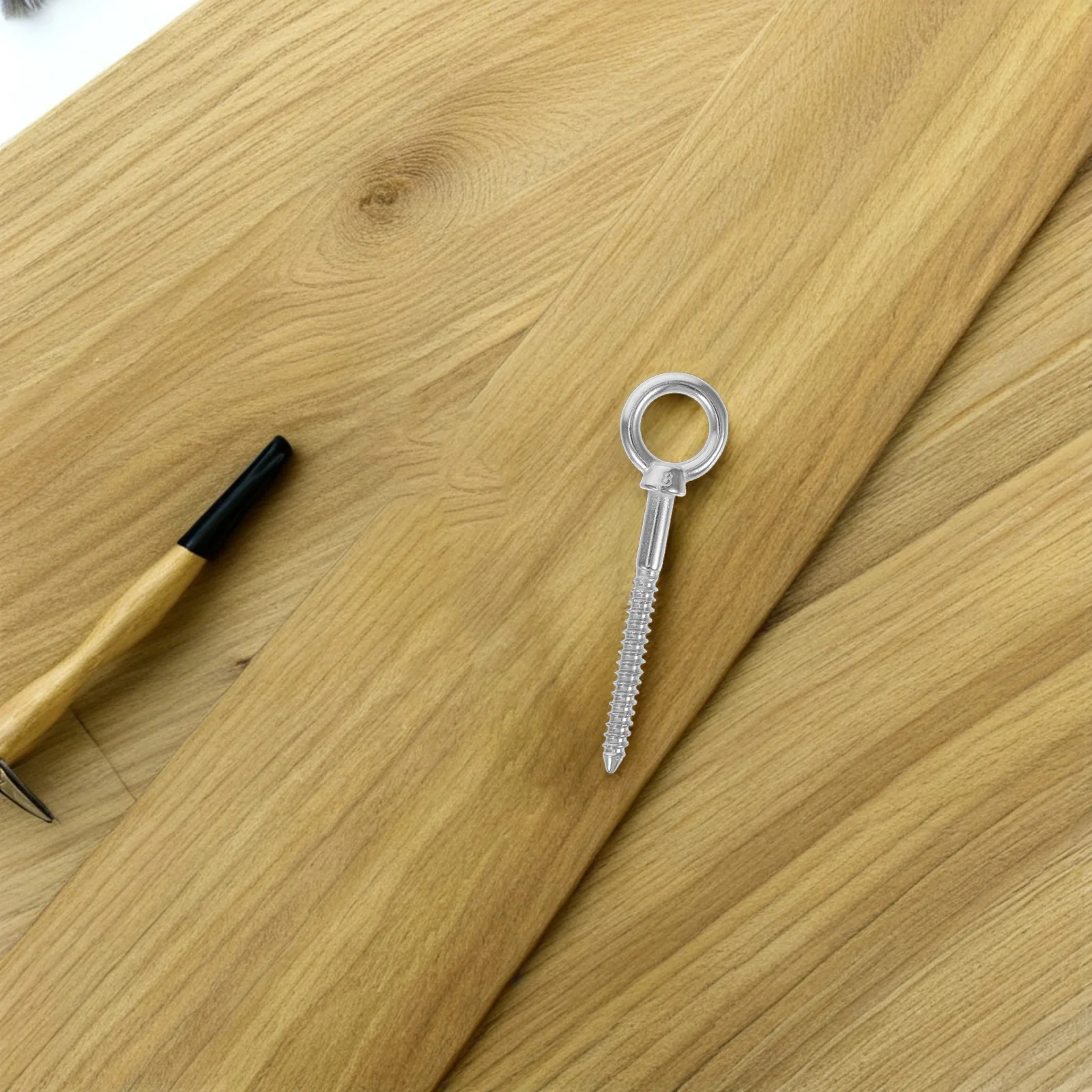 

5Pcs Stainless Steel Eye Screws Self Tapping Heavy Duty Screw Bolt Hooks for Ceiling Wall Hanging Stainless Steel Eye Bolts