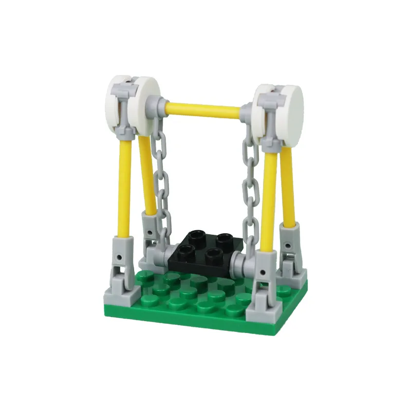 MOC City Series Scene Building Blocks Flower Shop Garden white poplar Men\'s restroom DIY Kids Toys Park Bench Street Lamp Toys