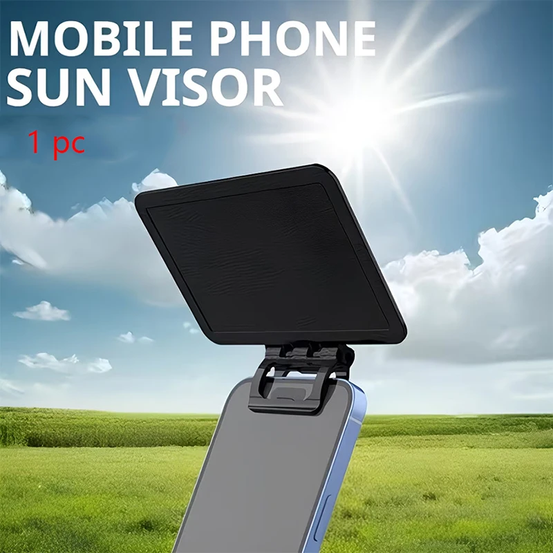 AliExpress NONE 1 Foldable Multi-Angle Phone Sunshade with Anti-Glare Design - Suitable for Outdoor Activities, Cycling, Camping, and Travel