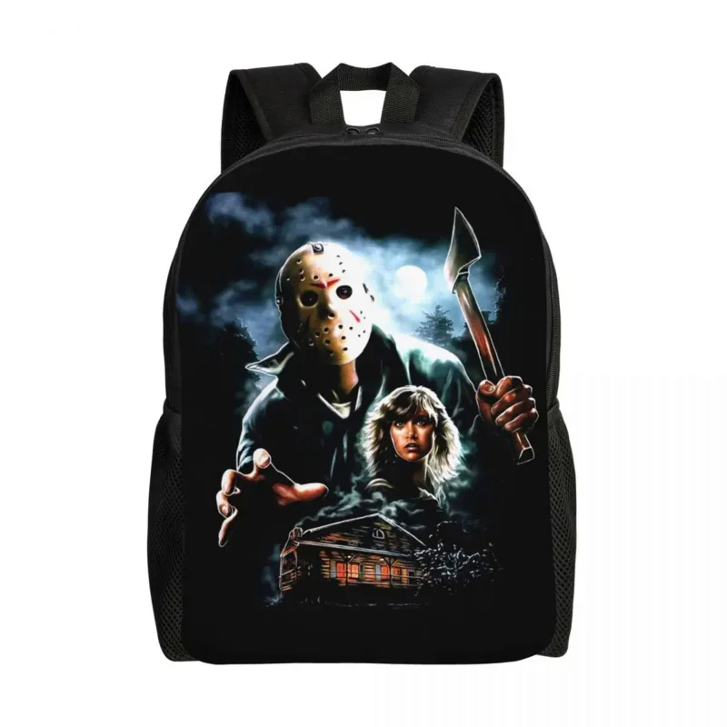 

Customized Horror Movie Character Killer Backpacks Women Men Basic Bookbag for College School Halloween Film Bags