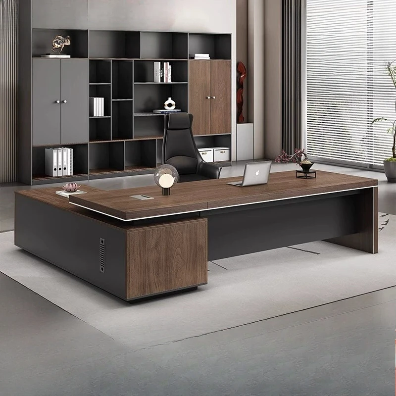 

Light Luxury Office Desk Cabinet Modern High Quality Organizer Boss Desk New Chinese Reading Mesa De Escritorio Furniture