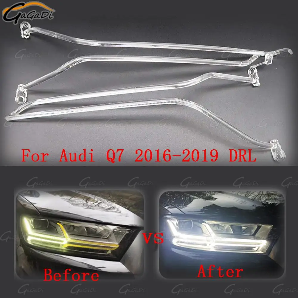 

Для Audi Q7 2016 2017 2018 2019 автомобильные дневные ходовые огни, направляющая полоса дневных ходовых огней, трубка