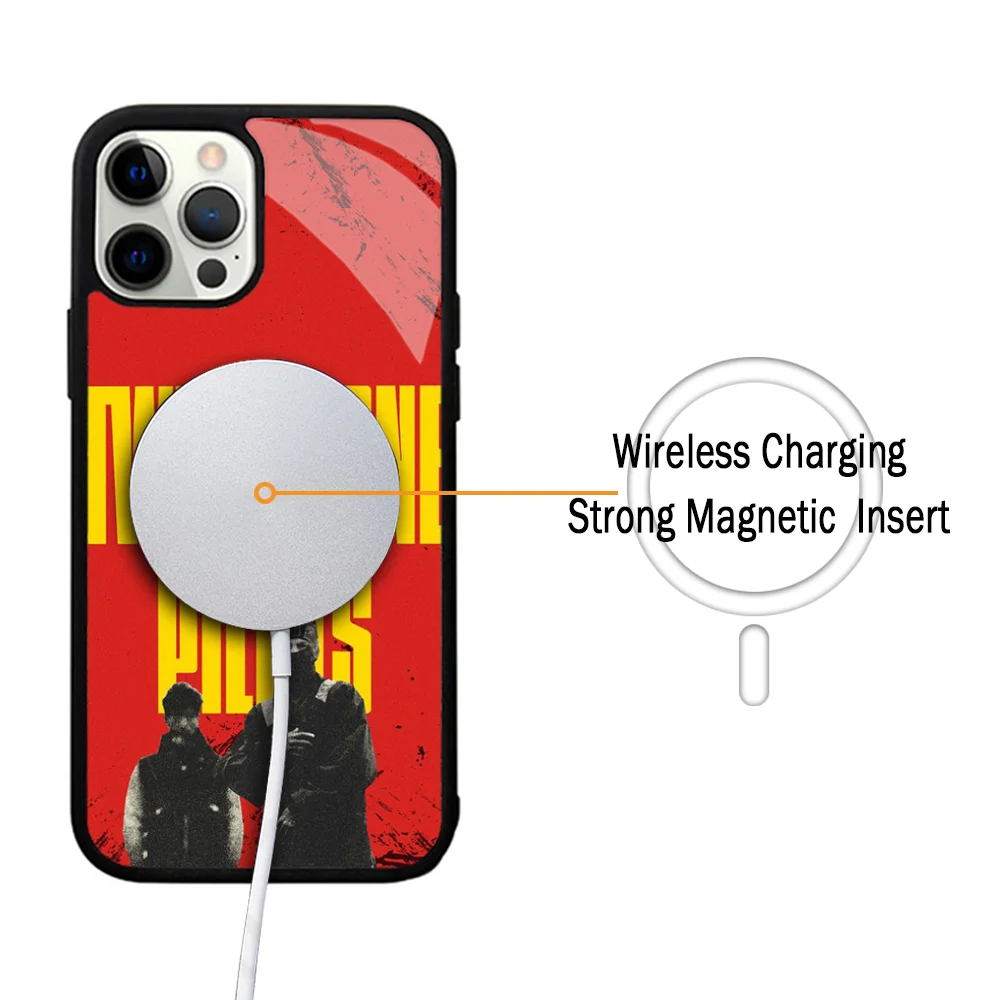 T-Twenty One Pilots Phone Case For IPhone 11 12 13 14 15 Plus Pro Max Mirror Acrylic Cover For Magsafe Wireless Charging