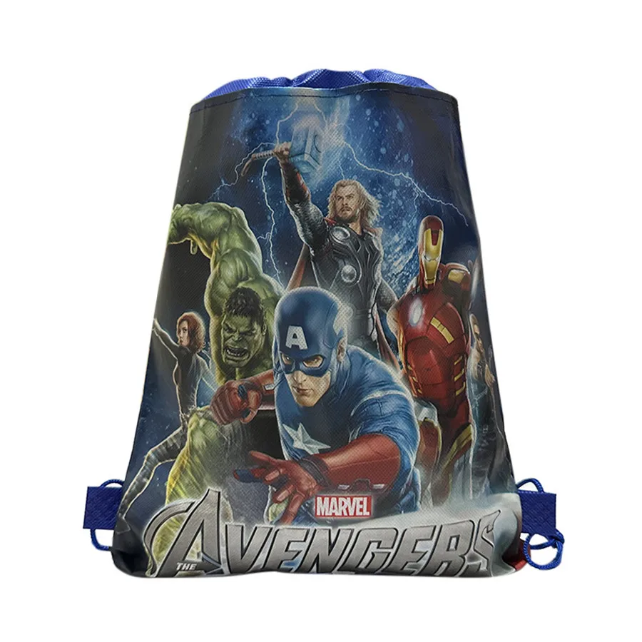 

Хлопковая сумка на шнурке «Мстители», нетканый пакет «Человек-паук», карман для хранения, дорожная сумка, тканевый рюкзак для хранения, детский праздничный подарок