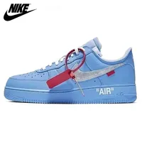 Nike Air Force 1 Original Authentic Men's Running Shoes Outdoor Sports Shoes Trend Breathable Unisex Women Comfortable Size