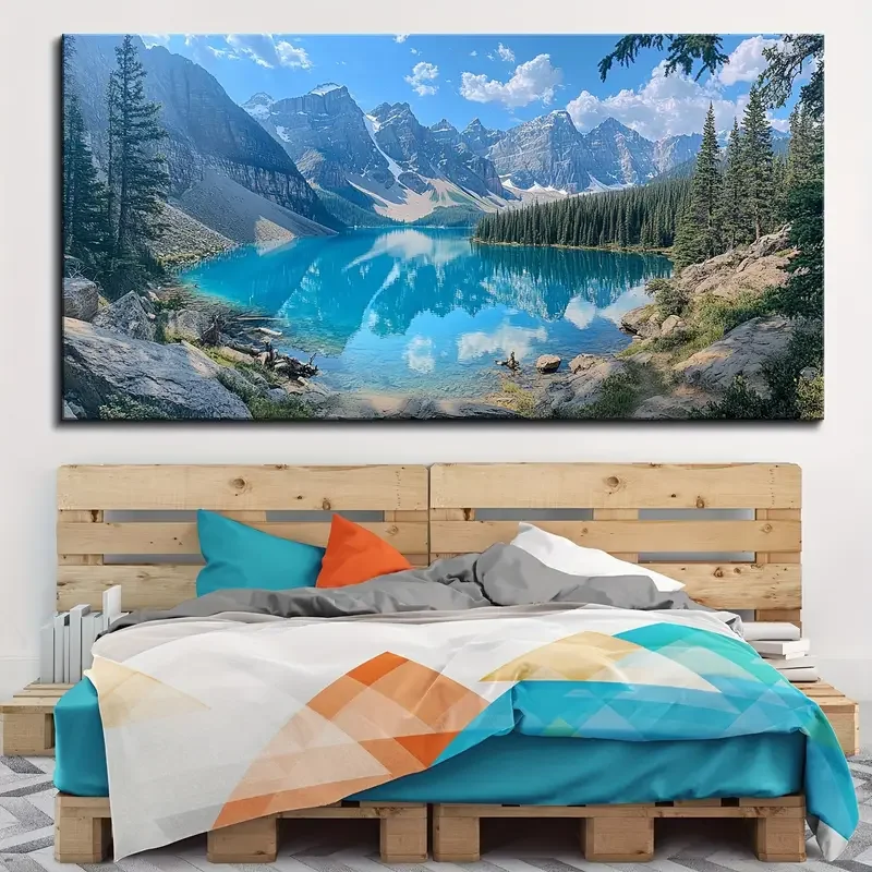 Printed Landscape Posters, Living Room Home Decoration Paintings, Modern Country Home Decoration, Bedroom, Office，No Frame