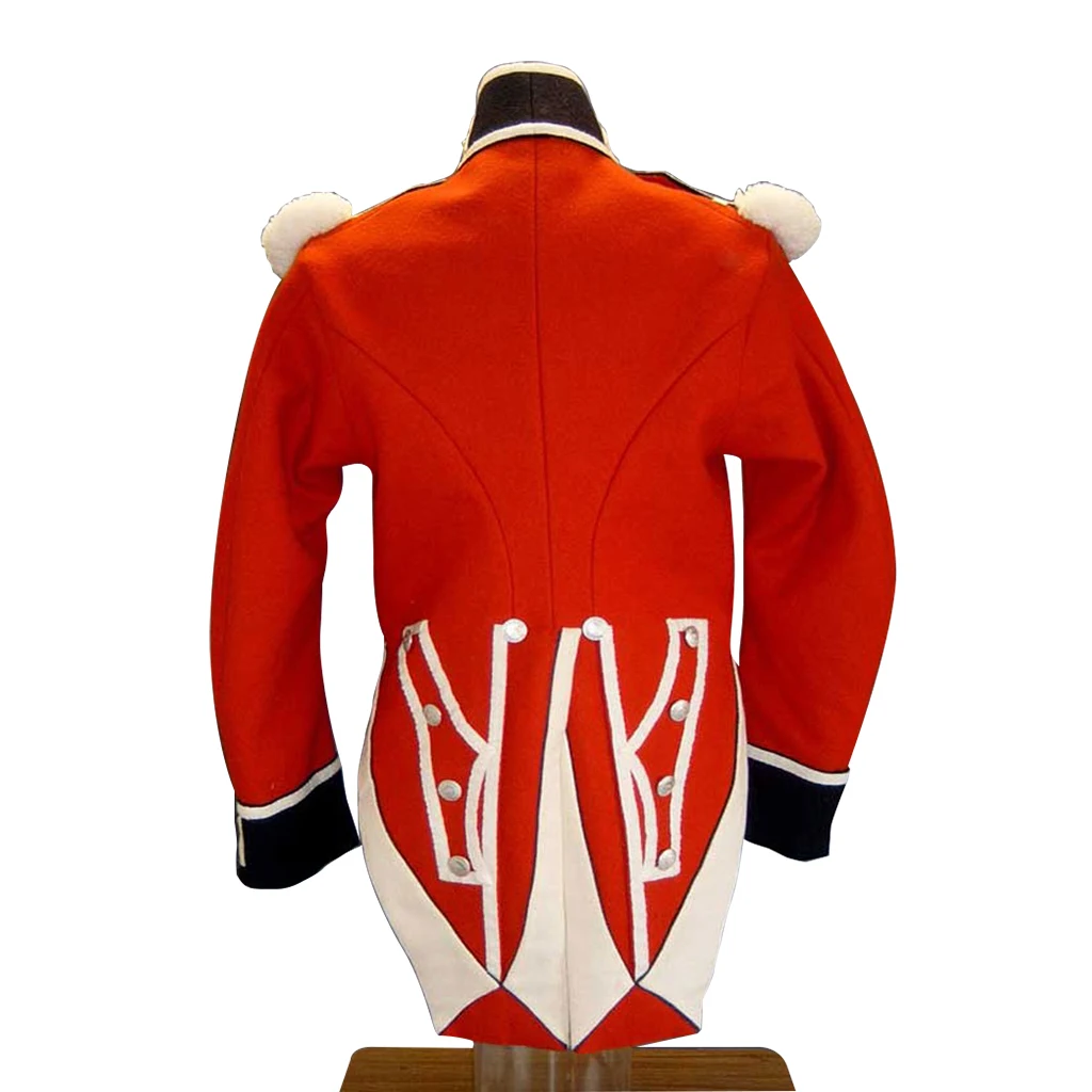 سترة ملكية بريطانية حمراء تاريخية للرجال زي عسكري نابليونيك ضابط الحرب الأهلية الاستعمارية الفيكتورية الجندي الحرس سهرة