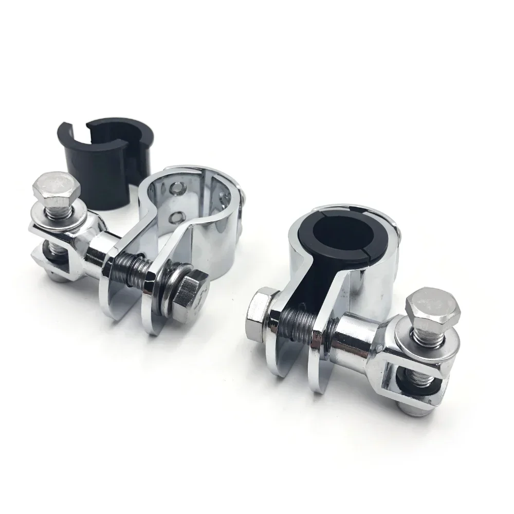 

Motorcycle 1 1/4" Engine Guard Footpeg Clamps Mounting Kit For Harley Davidson Fat Boy Fat Bob FXDF SuperLow XL883L