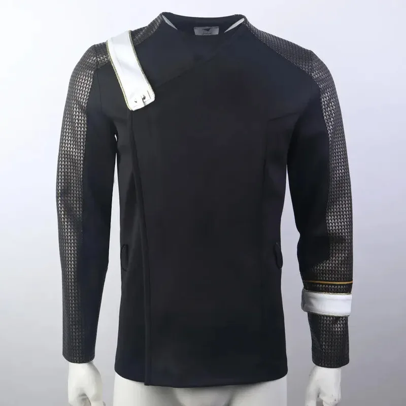 لعوالم جديدة غريبة الكابتن بايك ملم سترة سوداء SNW Starfleet موحدة قمصان تأثيري حلي ؛ 3 ، c'5.b ؛ 8'