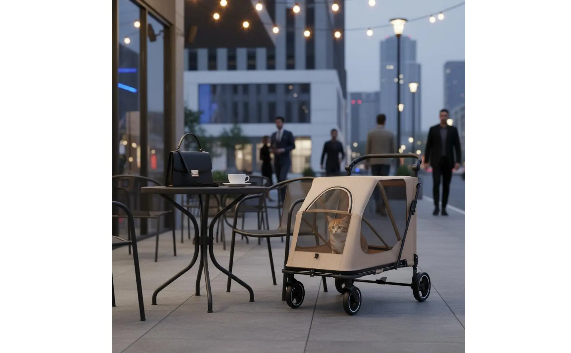 Foldable Dog Stroller Portable Foldable Pet Stroller Dog Wagon Large Size Rolling Carrier Breathable Mesh for Travel, Shopping