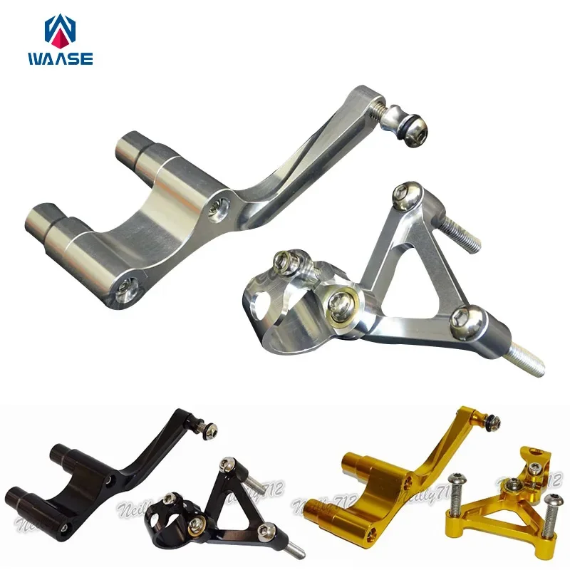 WAASE Motorcycle CNC Aluminium Steering Stabilizer Damper Mounting Bracket Holder For DUCATI Monster 1100 / S 1100S M1100