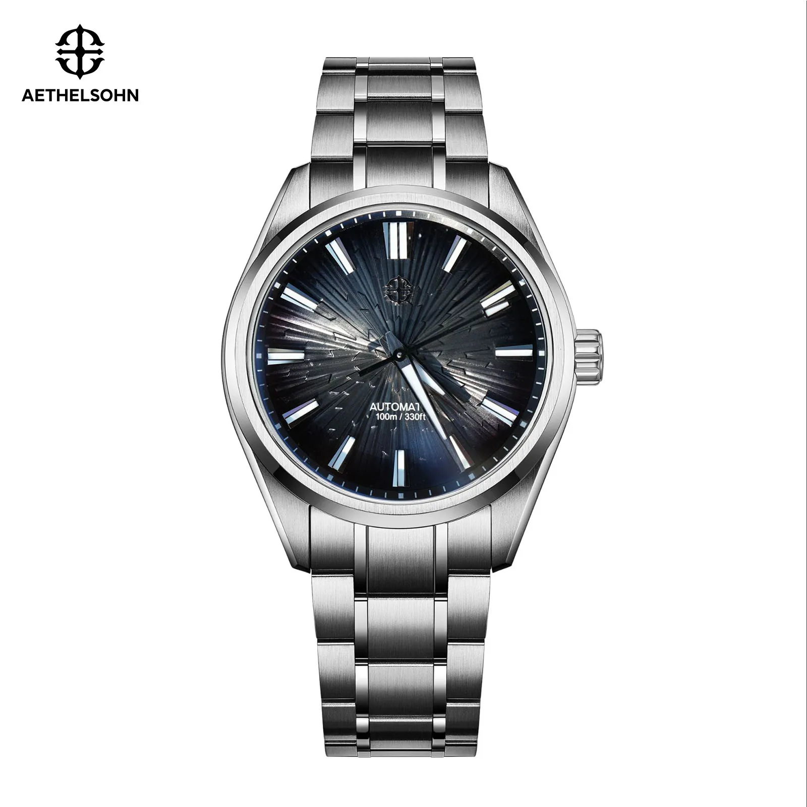 AETHELSOHN Midnight Shard Business Men Watch Automatic Mechanical PT500 Super Luminous Watches 100m Waterproof Sapphire Crystal