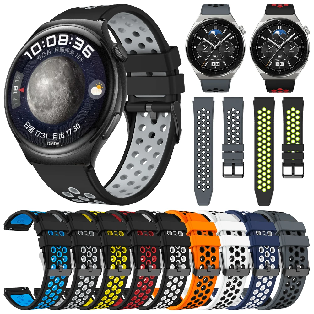 Huawei Watch用ソフトシリコンバンド,オリジナルのスポーツストラップ,Huawei gt 3, 2 buds,究極,4, 3 pro,46mm, 22mm
