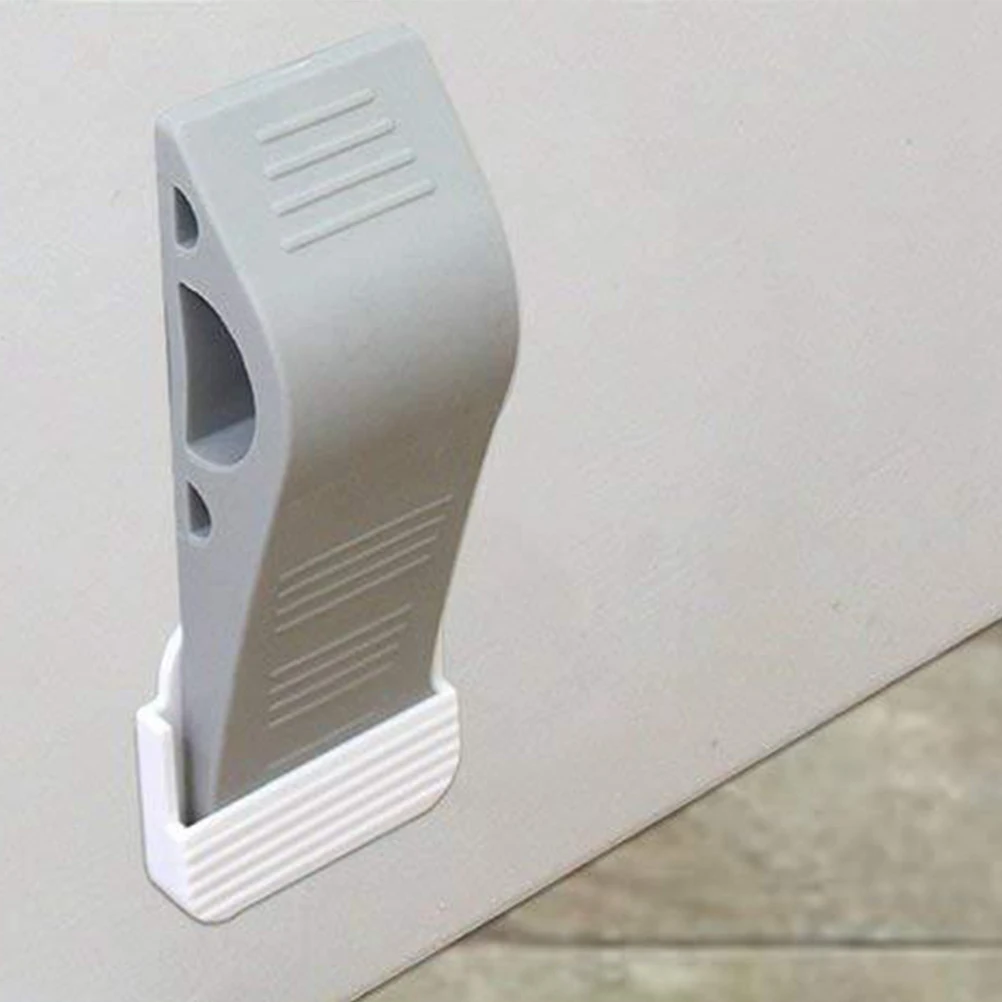 

4pcs Grey TPR Door Stopper 5x12 7cm Anti Slip Wedge Stops Protect Floor Door Stopper Safe Home Use Plastic Hardware
