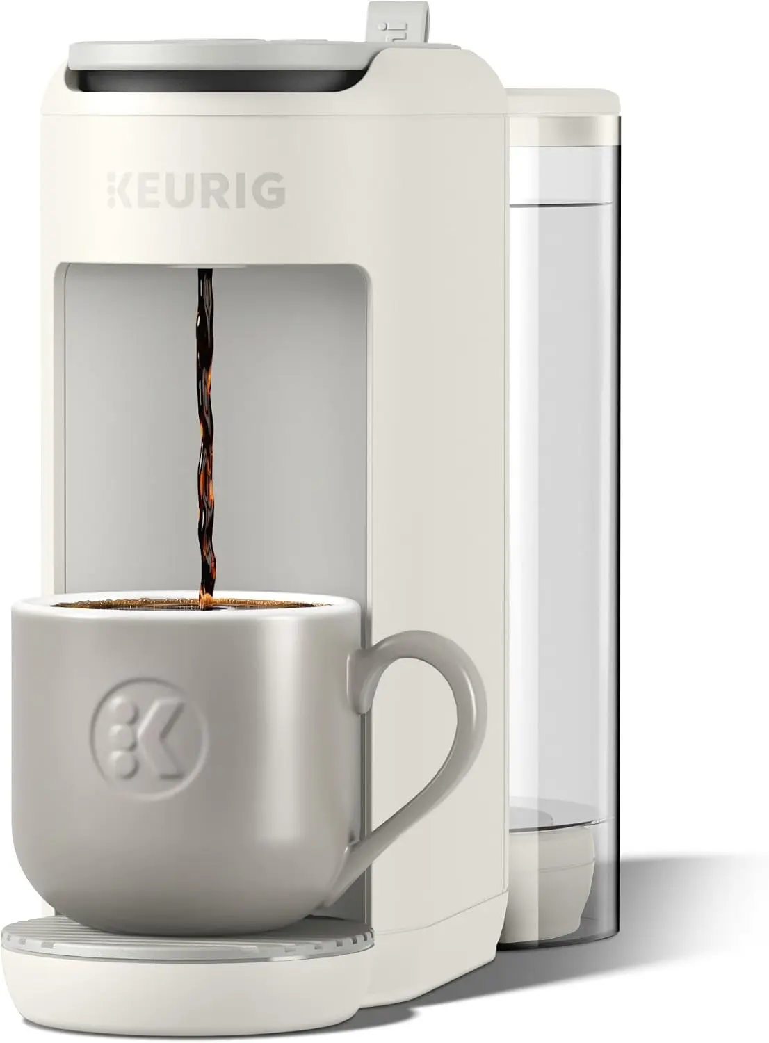 K-Mini Mate Plus Single-Serve K-Cup Pod Coffee Maker, Compact, 3 Cup Sizes, Brew Over Ice and Strong Button Features, 50 oz Remo
