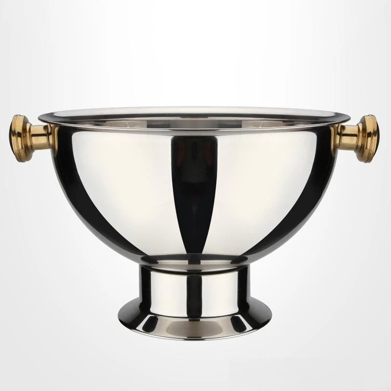 Secchiello per il ghiaccio in acciaio inossidabile Banchetto Bacino per champagne Secchiello per il ghiaccio extra large per vino rosso Bacino per bingo Bar Secchiello per champagne refrigeratore