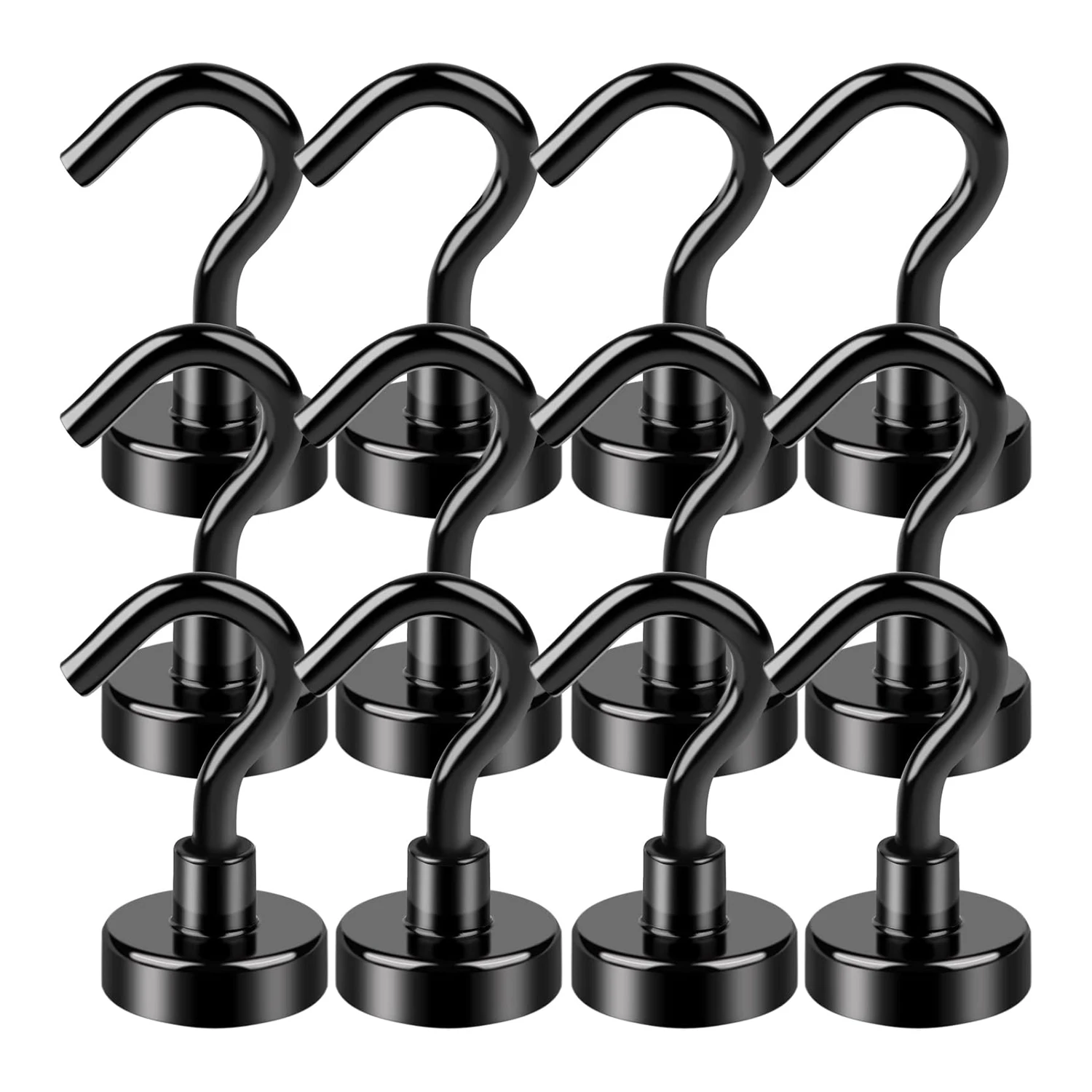 10 Stück starker magnetischer Haken, robust, leistungsstarker Seltenerd-Neodym-Magnet mit Haken für Aufhängung, magnetischer Haken, Power Cruise