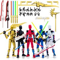 T13 Action Figure Already Assembled, Multi-Colored Titan 13 Action Figure Set Dummy with Laser Saber 3D Printed T 13 Lucky Robo