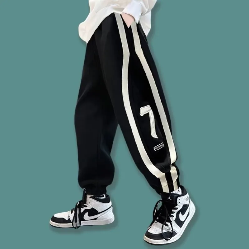 New Boy Cargo Pants Children Casual Cotton Sweatpants Three-dimensional High Visibility High Street Sports Pants Kids Clothes