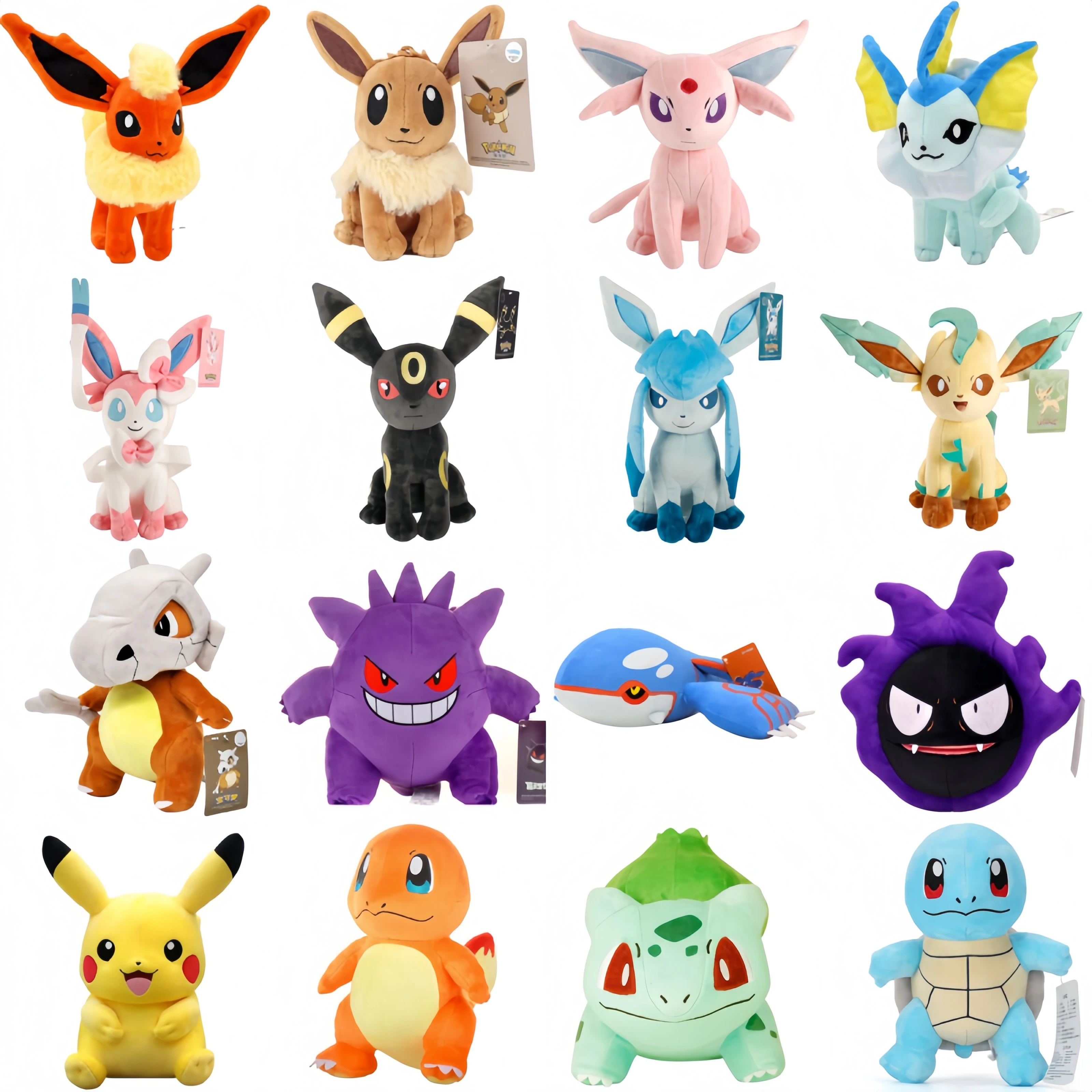 

Original Pokemon Collection Plush Pikachu Peluche Gangar Yamper Stuffed Doll Kawaii anime Vulpix Toys Hobbies Gifts Xmas Present