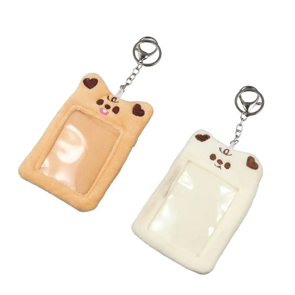 Cartoon Animal Photocard Holder Korean Idol Korean Style Plush Photocard Holder ID Card Cover Card Sleeve Bus Card Holder School