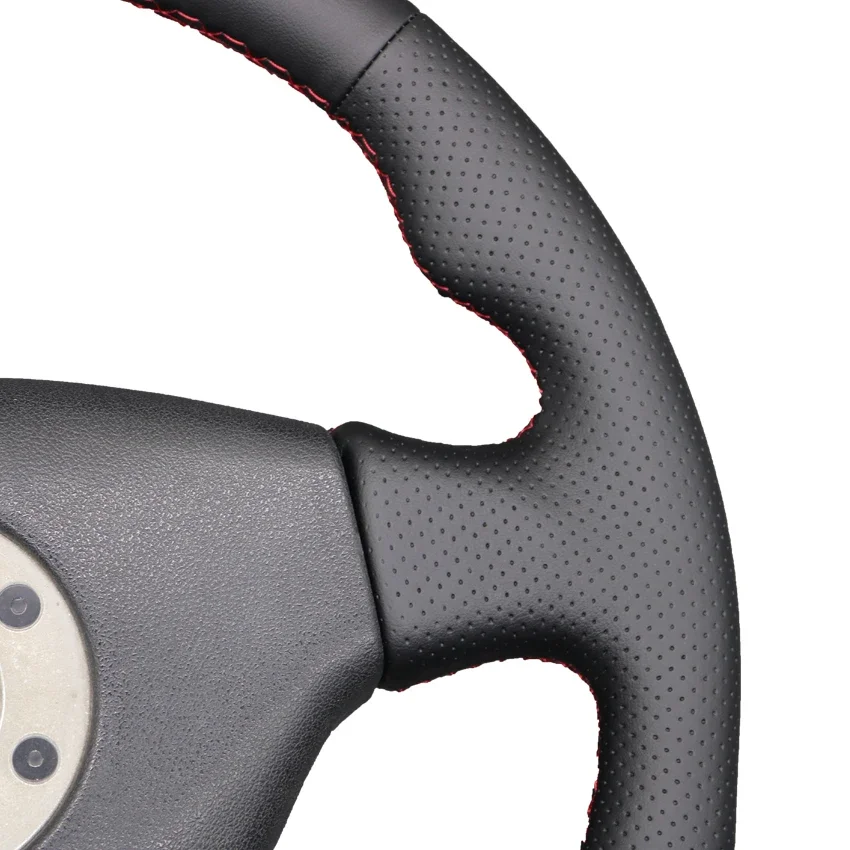 Black Faux Leather Hand-stitched Soft Car Steering Wheel Cover Braid for Mitsubishi Lancer Evolution EVO VI 6 V 5 IV 4 1996-2000