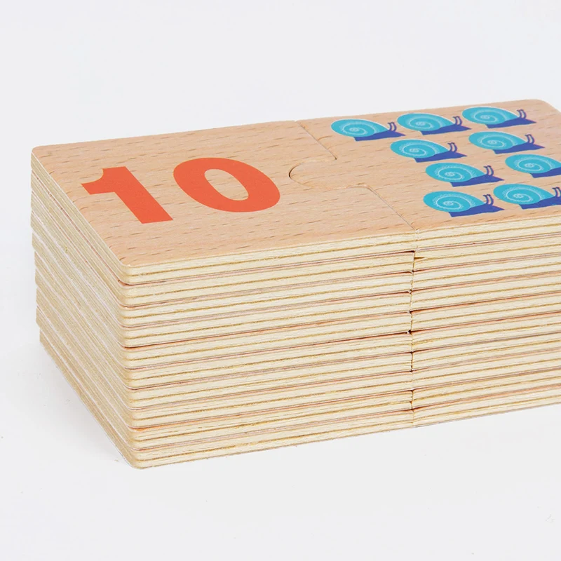 لعبة الرياضيات مونتيسوري خشبية تعلم عدد الهندسة الاطفال عدد مطابقة لغز نمط رقمي رشاقته كتل لعبة للأطفال