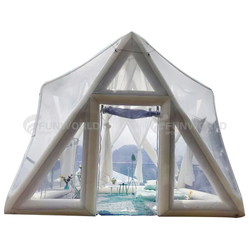 

Портативная наружная надувная прозрачная палатка из ПВХ, Высококачественная надувная прозрачная купольная палатка