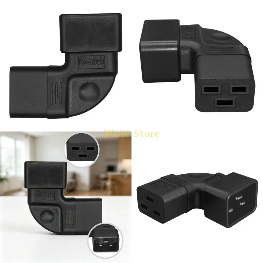 

Energy Efficient C20 To C19 Power Adapters 16A IEC320 Left Bend Coppers Cores best sale