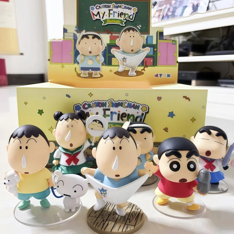 

TOPTOY Crayon Shinchan My Friend Bochan Blind Box Cute Anime Figure Kawaii Desktop Ornament Surprise Toy Gift For Anime Lovers