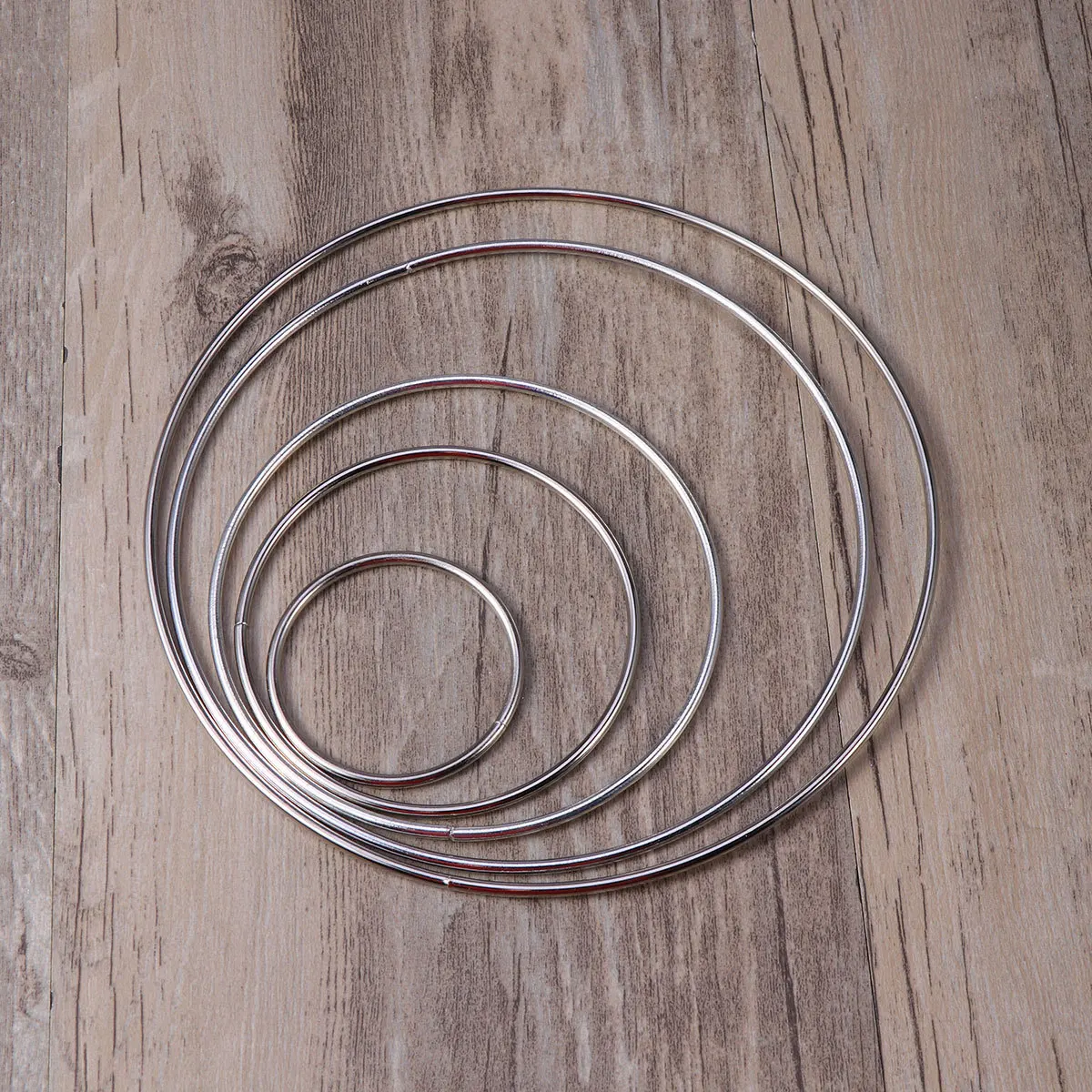 

10pcs Multi-Size Silver Metal Ring For Diy Dreamcatcher Accessories Smooth Craft Yarn Wrap Thong Frame Handwork