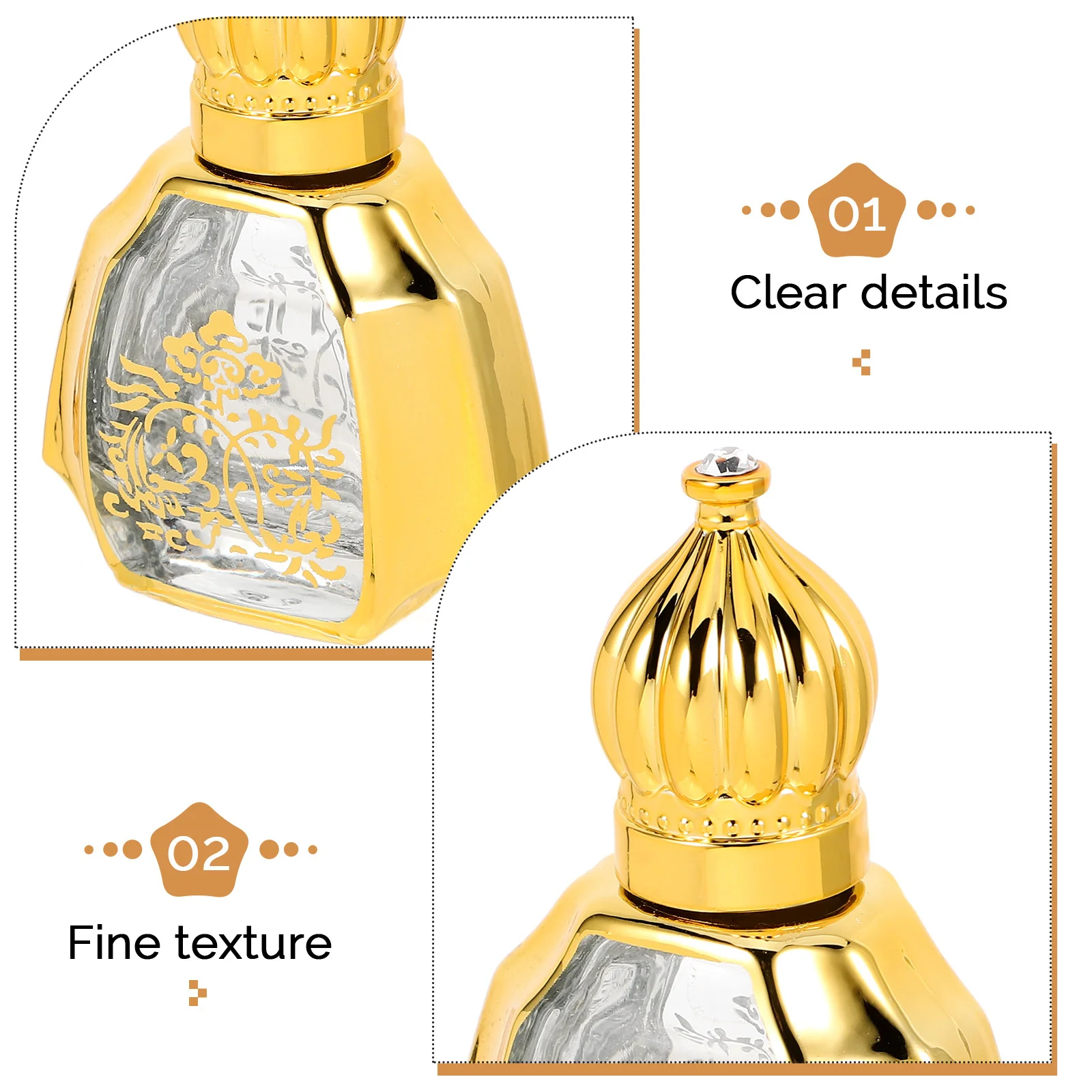 2 قطعة زجاجات عينة الزيت العطري خمر نمط إعادة الملء الزجاج لفة على زجاجة المحمولة العطور السفر الحاويات الأسطوانة الفارغة