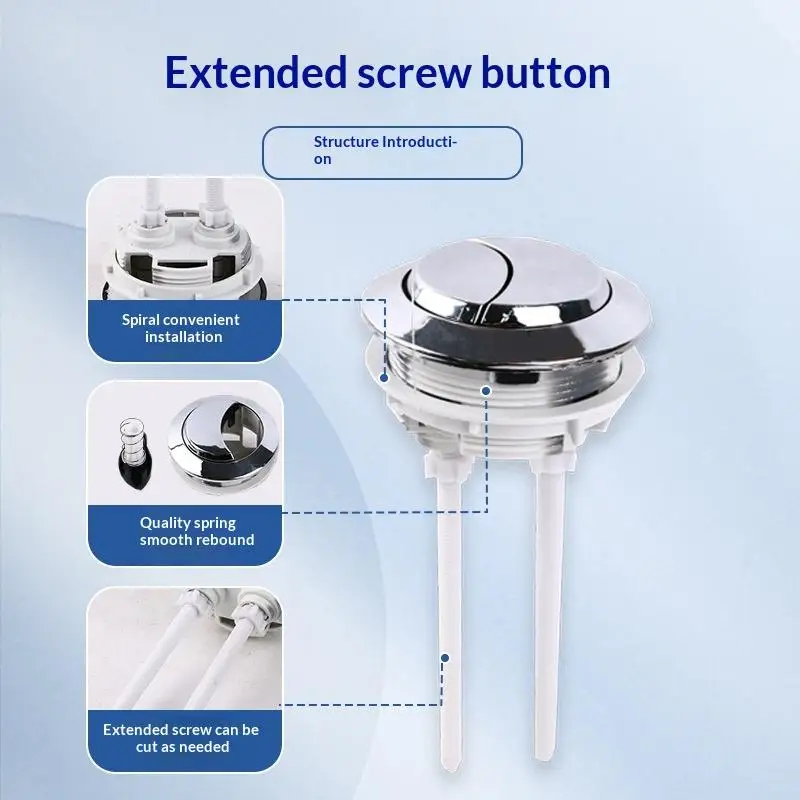 1Pc Universal Dual-flush Toilet Tank Push-button Flush Button 38/48/58mm Toilet Seat Tank Valve Dual-button Bathroom Accessory‘