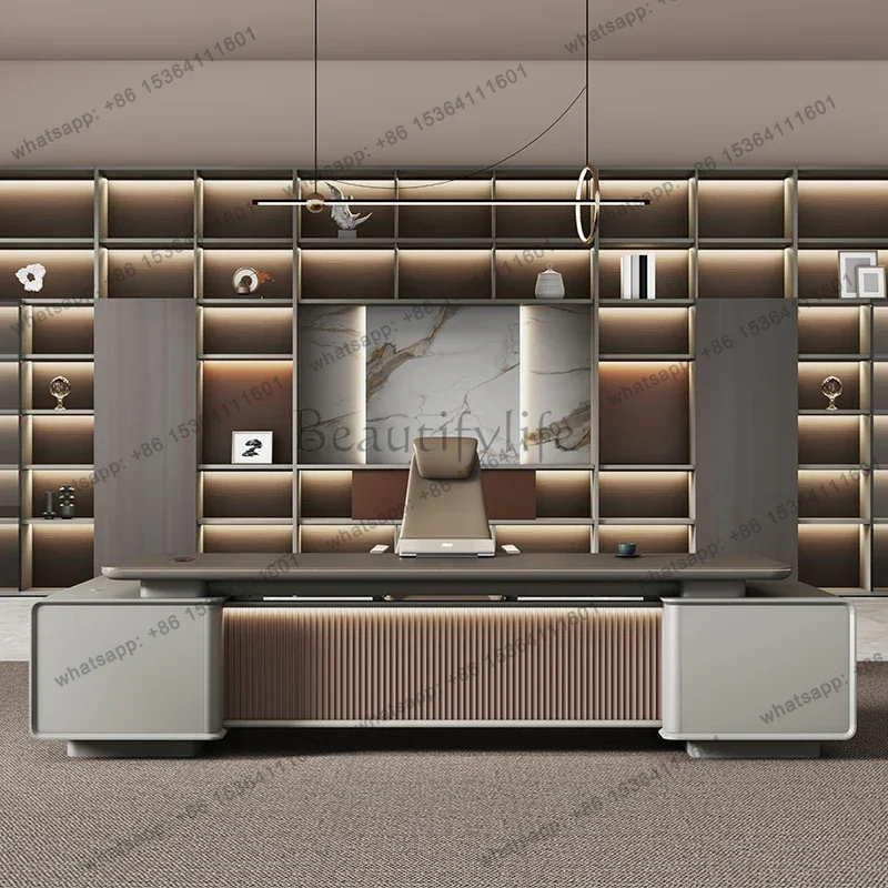 LJY European Reception Computer Desks Modern Quality High End Designer Computer Desks Creativity Light Luxury Escritorio Furnitu