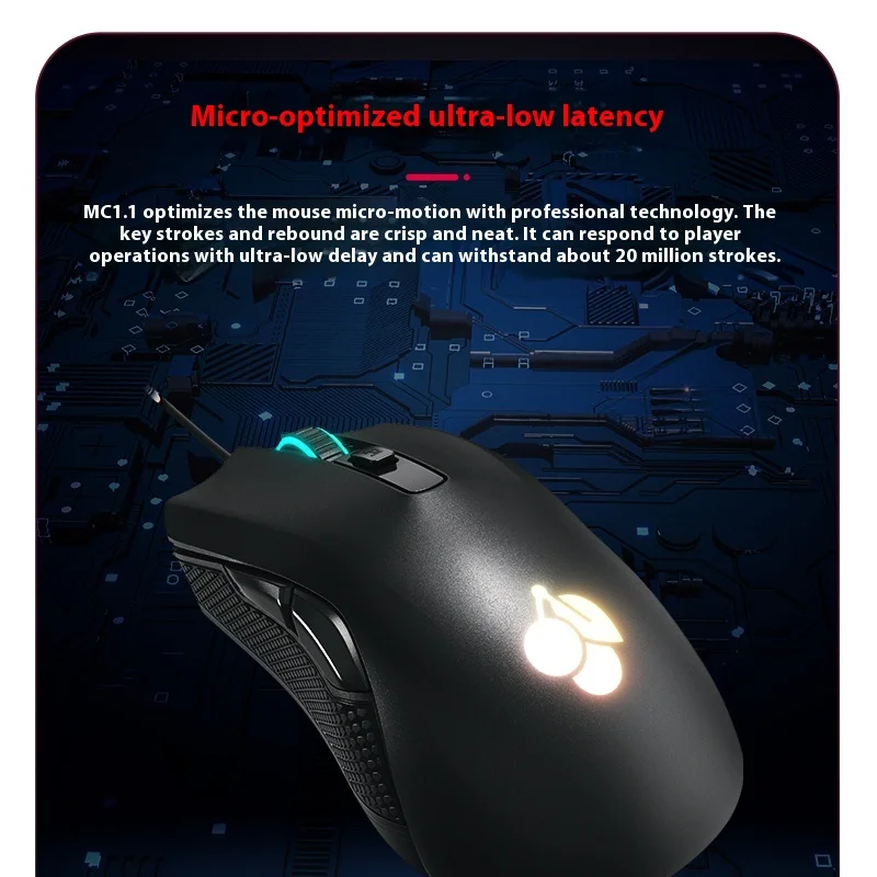 YOAINGO MC1 1Esports Games Office Wired Mouse Macro RGB Backlight CSGO Desktop Computer Male Gift Merry Christmas Cool lighting