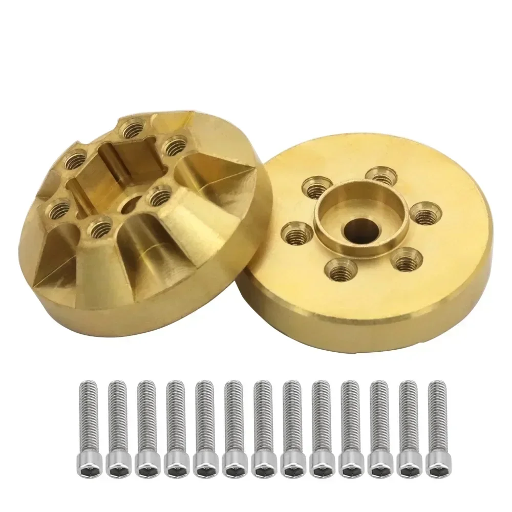 Brass Internal Weights Brake Disc Counterweight for TRX4 TRX6 Axial SCX10 90046 1/10 RC Crawler VP Wheel Hub