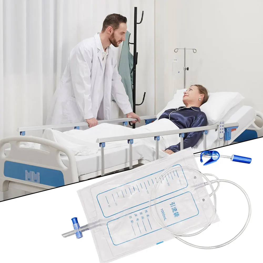 5-50Pcs 1000ml Disposable Urine Bag Unisex Anti-reflux with External Catheter Medical Urine Collector Drainage Pack